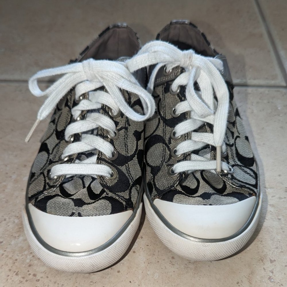 Coach Bobbey Signature Jacquard Sneakers Womens 7B